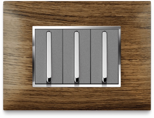 LISHA S7 TURBO CHROME WOOD Cover Plates